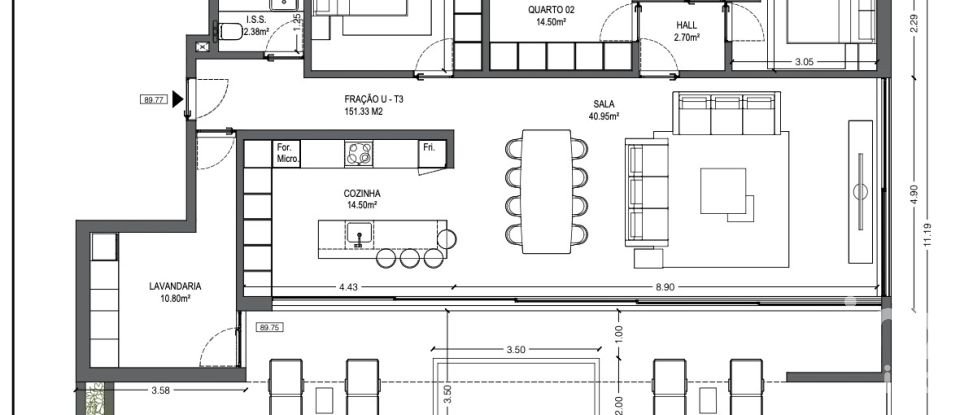Appartement T3 à Funchal (Santa Luzia) de 151 m²