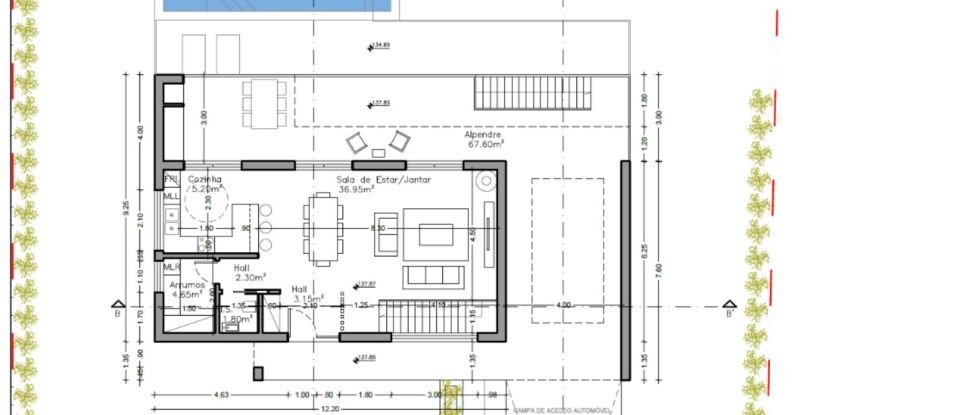 Terreno urbano em Rio Maior de 962 m²
