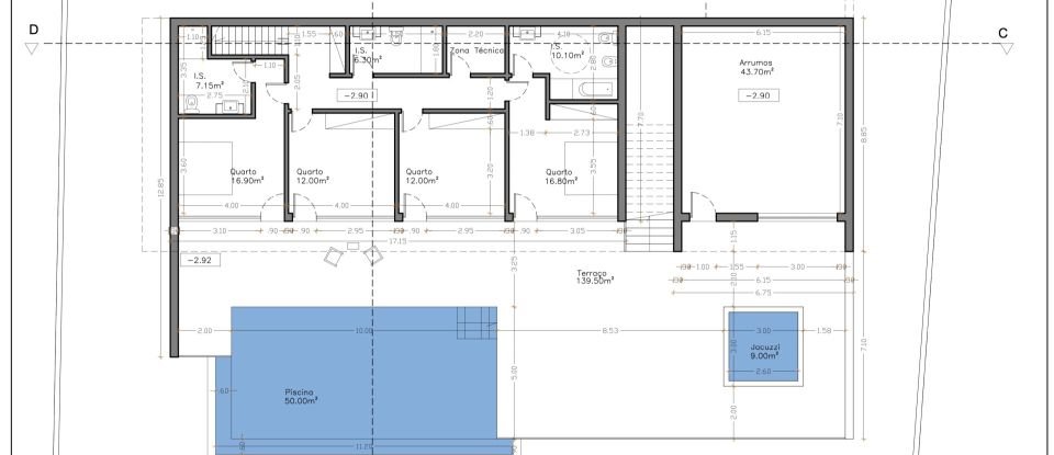 Terreno urbano em Pinheiro da Bemposta, Travanca e Palmaz de 1 150 m²