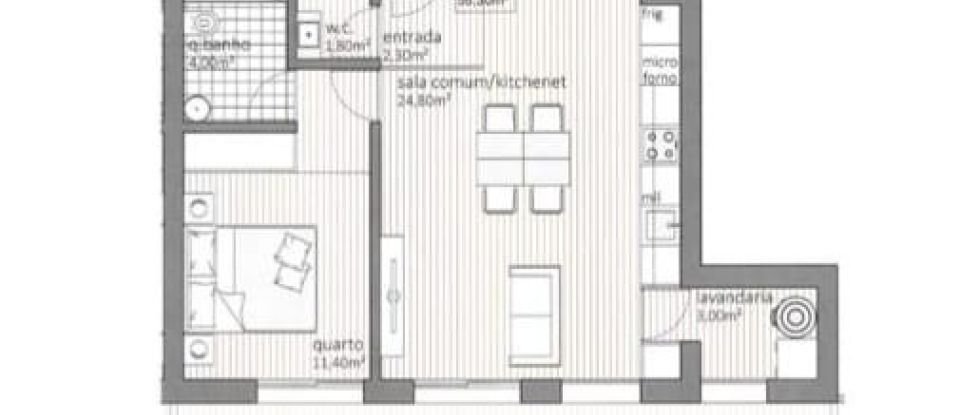 Apartment T1 in Matosinhos e Leça da Palmeira of 60 m²