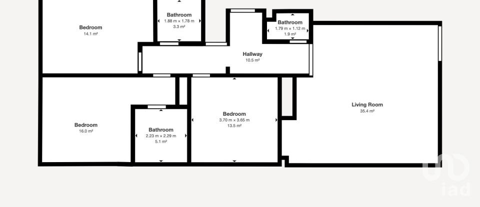 Apartment T3 in Santa Marinha E São Pedro Da Afurada of 117 m²