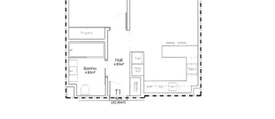 Apartamento T1 em São joão da madeira de 52 m²