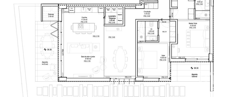 Apartamento T2 em São Martinho de 128 m²