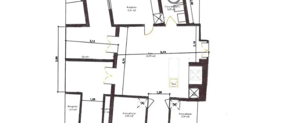 Apartamento T2 em Santa Maria Maior de 44 m²