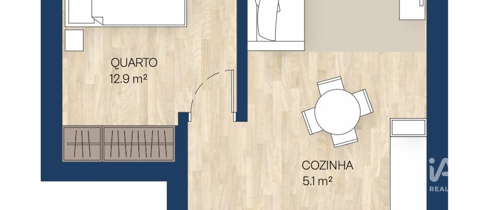 Apartamento T1 em Canidelo de 48 m²