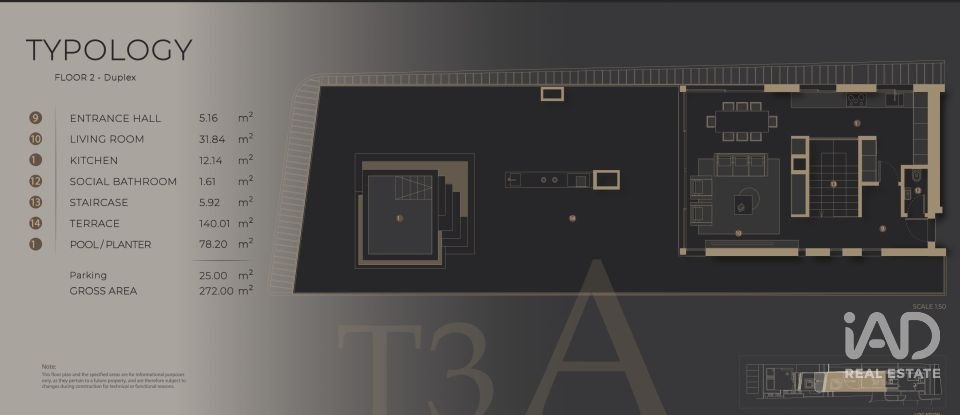 Apartamento T3 em São Martinho de 272 m²