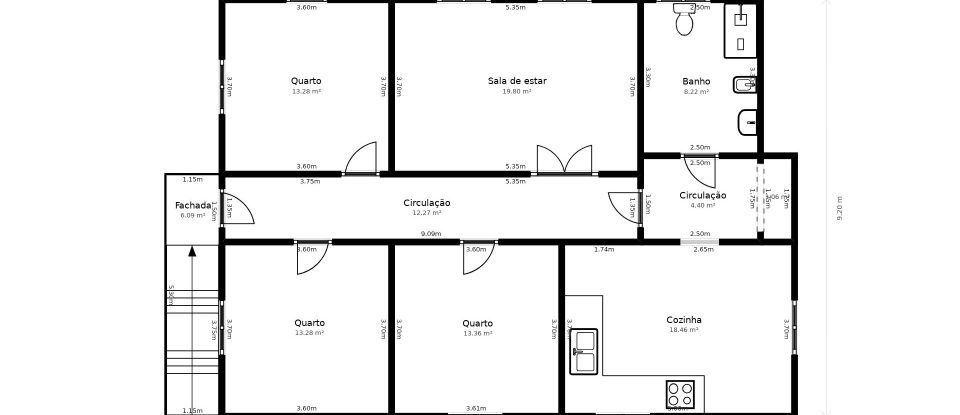 Maison T4 à Alvares de 132 m²