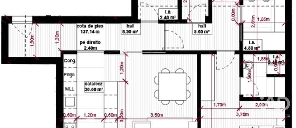 Apartamento T3 em Albergaria-a-Velha e Valmaior de 130 m²