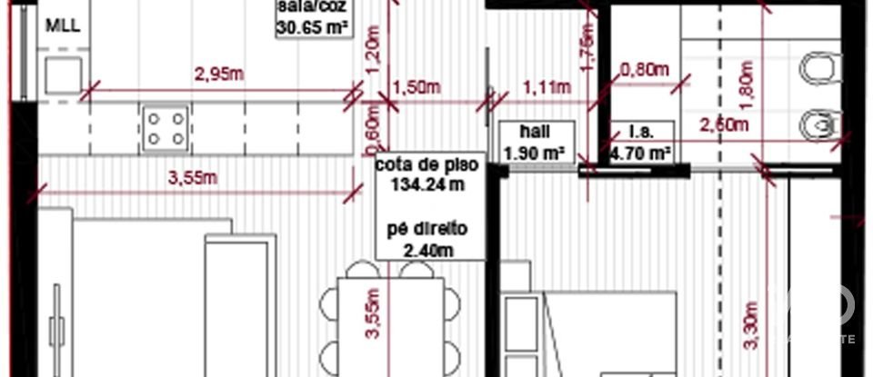 Apartamento T1 em Albergaria-a-Velha e Valmaior de 74 m²
