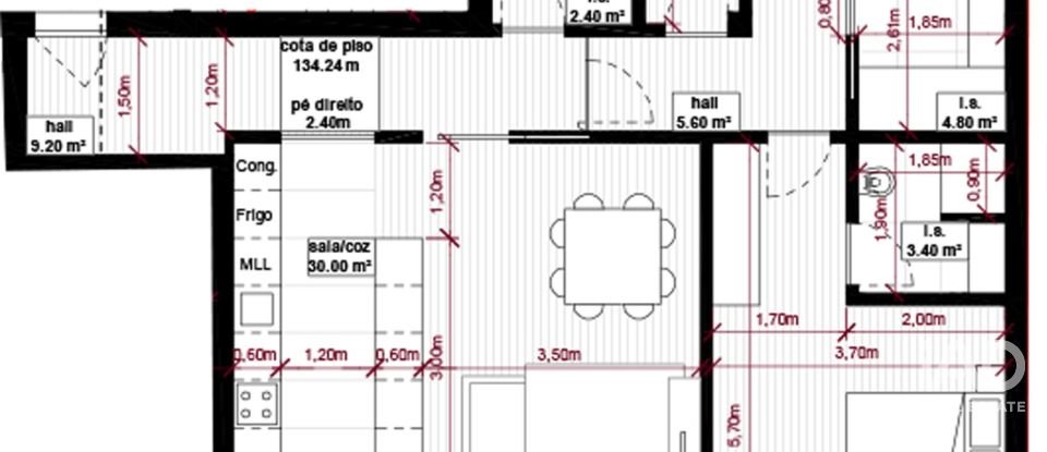 Apartamento T3 em Albergaria-a-Velha e Valmaior de 130 m²