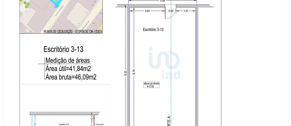 Bureaux à Beato de 46 m²