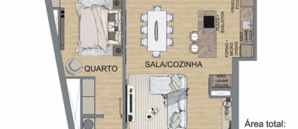 Apartamento T3 em Mafamude e Vilar do Paraíso de 142 m²