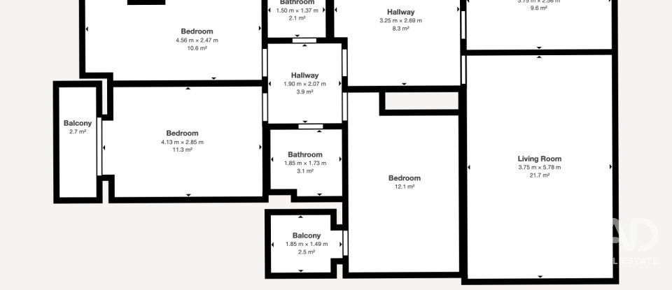 Apartamento T3 em Rio Tinto de 94 m²