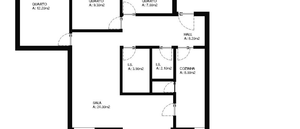 Apartamento T3 em Carnide de 88 m²