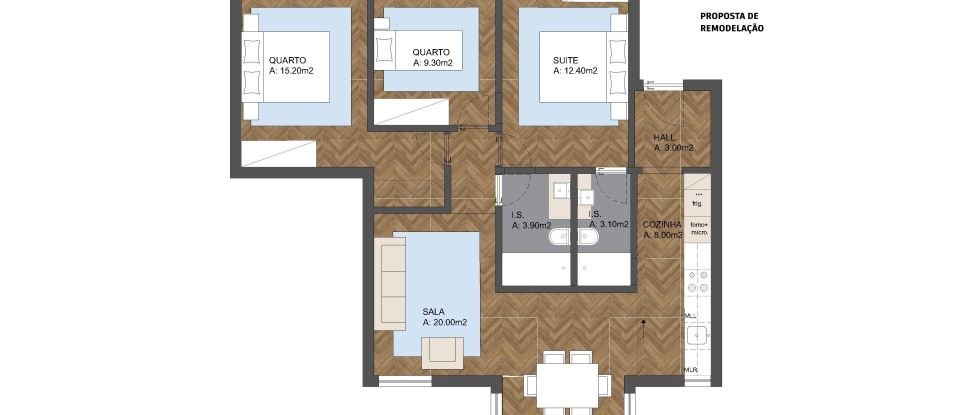 Apartamento T3 em Carnide de 88 m²