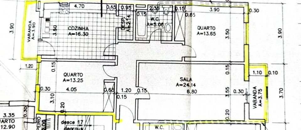 Apartamento T2 em Cadaval e Pêro Moniz de 100 m²