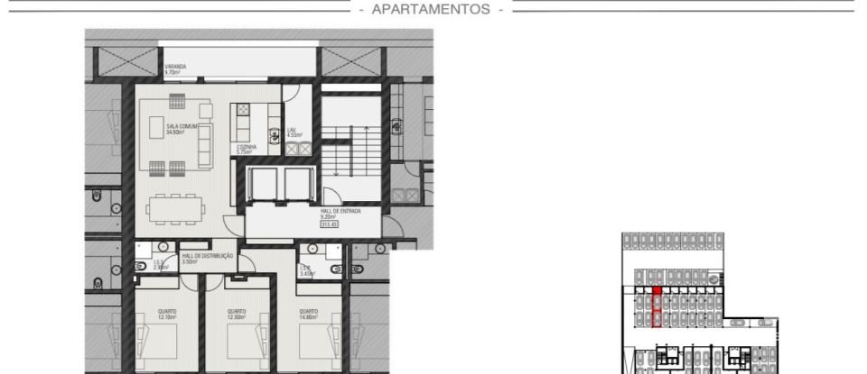 Apartamento T3 em Margaride (Santa Eulália), Várzea, Lagares, Varziela e Moure de 169 m²