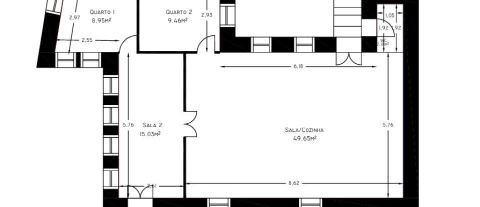 Moradia T2 em Nogueira, Meixedo e Vilar de Murteda de 101 m²