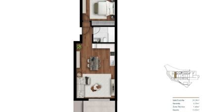 Appartement T1 à Imaculado Coração De Maria de 69 m²