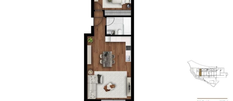 Apartment T1 in Imaculado Coração De Maria of 69 m²