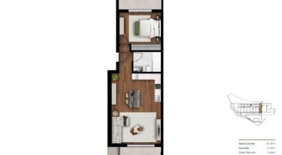 Appartement T1 à Imaculado Coração De Maria de 77 m²