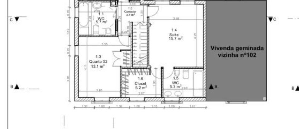 Maison T3 à Beato de 199 m²