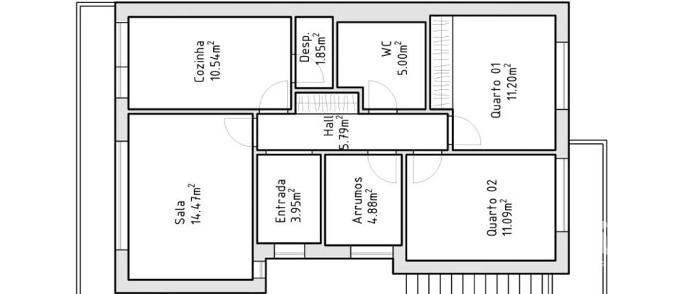 Casa / moradia T2 em Custóias, Leça do Balio e Guifões de 145 m²
