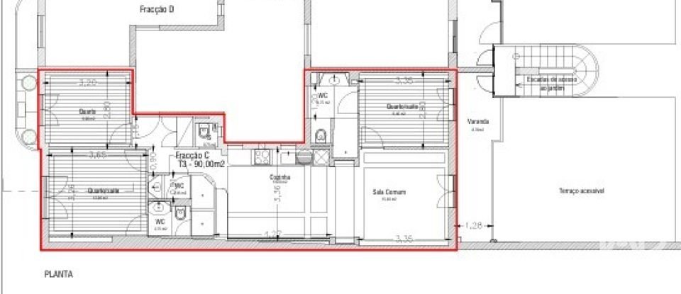 Apartamento T3 em São João de Loure e Frossos de 90 m²